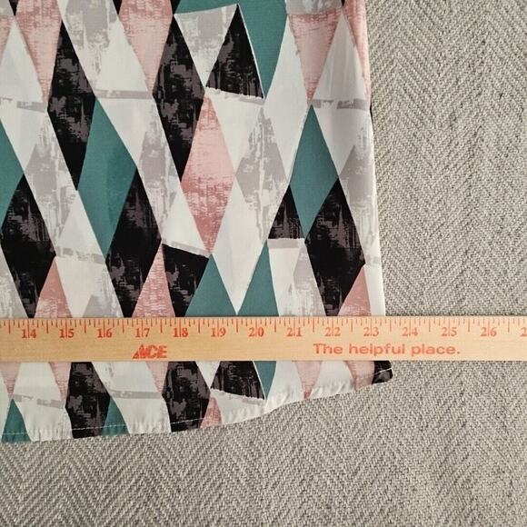 Tyche Halter Dress Women's Size Small Boho Mini Sleeveless Green Blue Harlequin - Picture 8 of 13